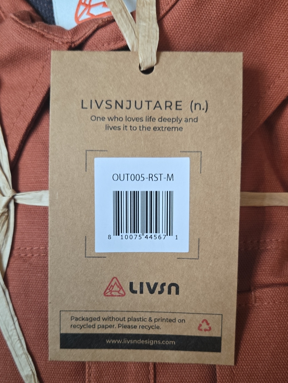 LIVSN Forager Jacket Medium Rust - Picture 5 of 8